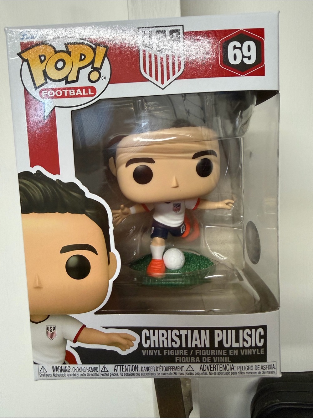 Funko Pop! Football Christian Pulisic Captain America USMNT Soccer New in Box